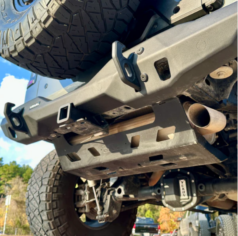 Jeep Wrangler JL Skid Plate - Rival 4x4 - Aluminum Muffler - `18-`27